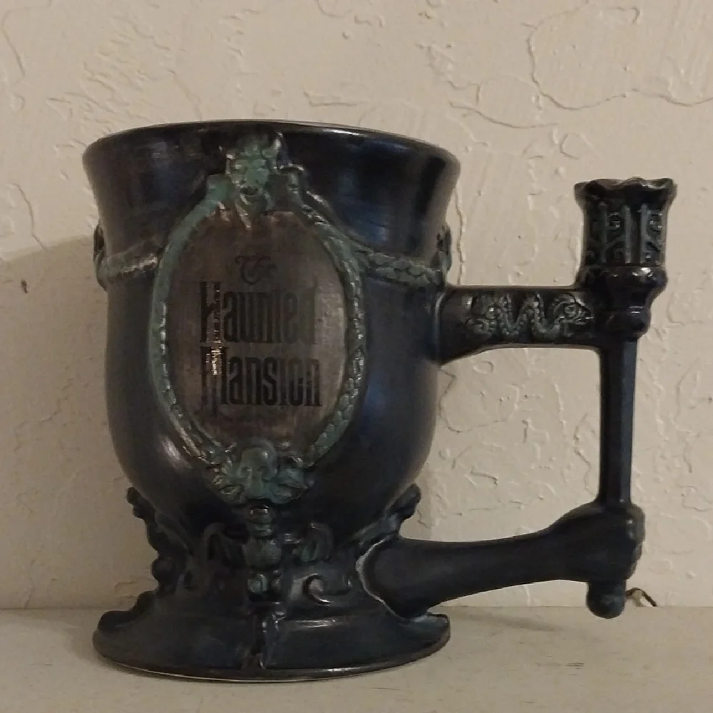 Disney Haunted Mansion Black And Green Dimensional Sculped Mug - Picture 4 of 6